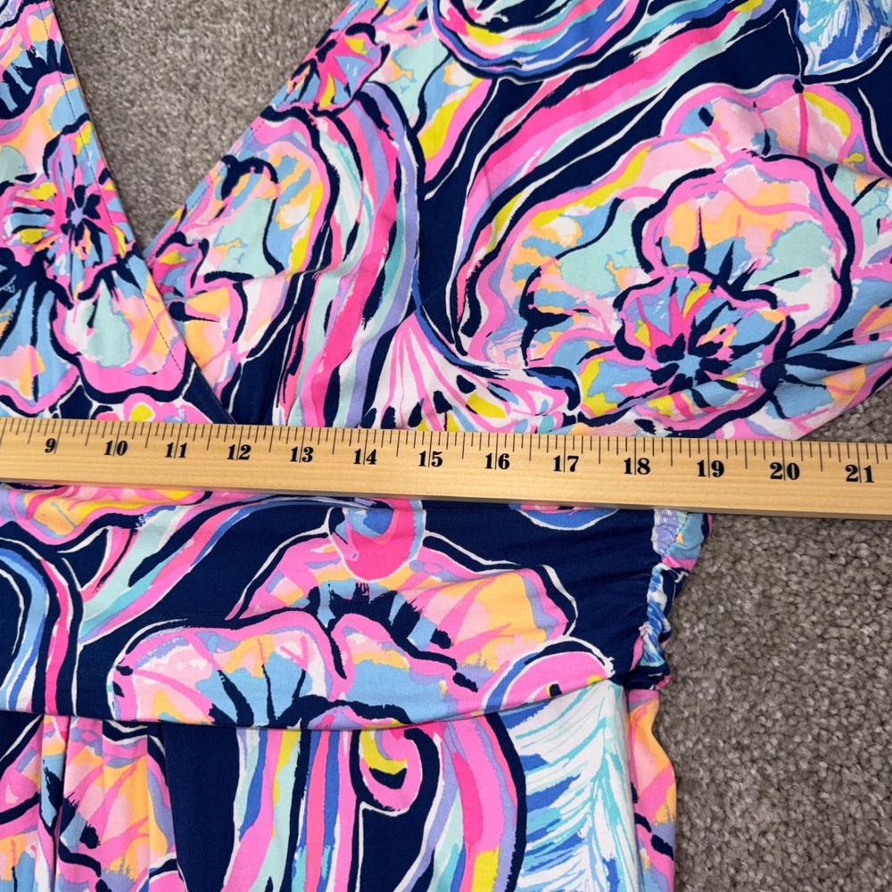Lilly Pulitzer Nauti Navy Boho Bateau Dress Women M Resort Summer Knit Feminine - Picture 7 of 11